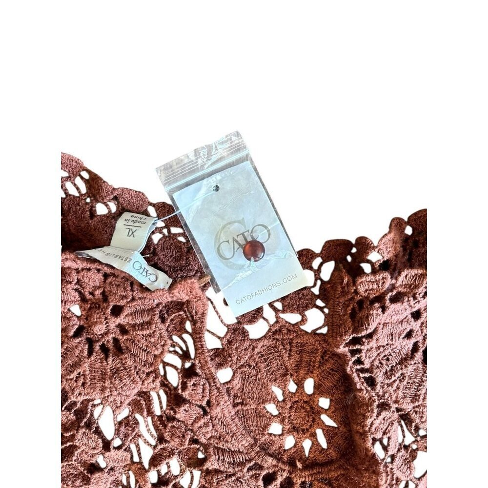 CATO Women's Brown Knitted Top - Picture 3 of 5